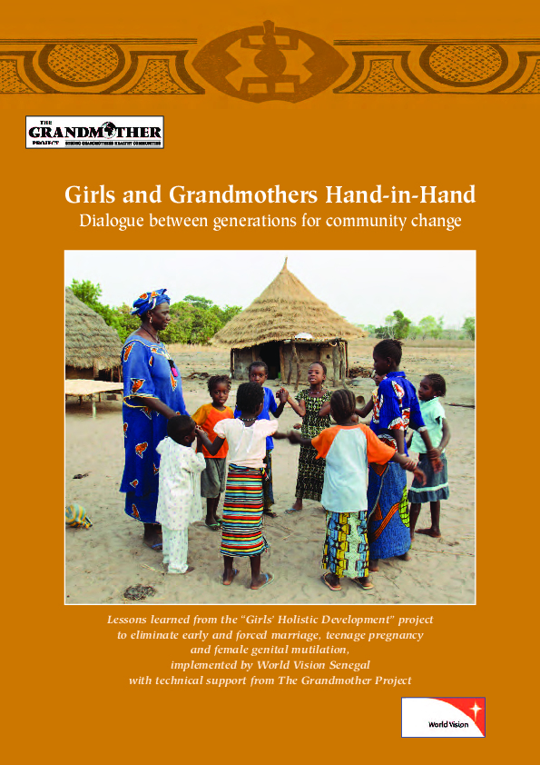 Girls and Grandmothers Hand-in-Hand